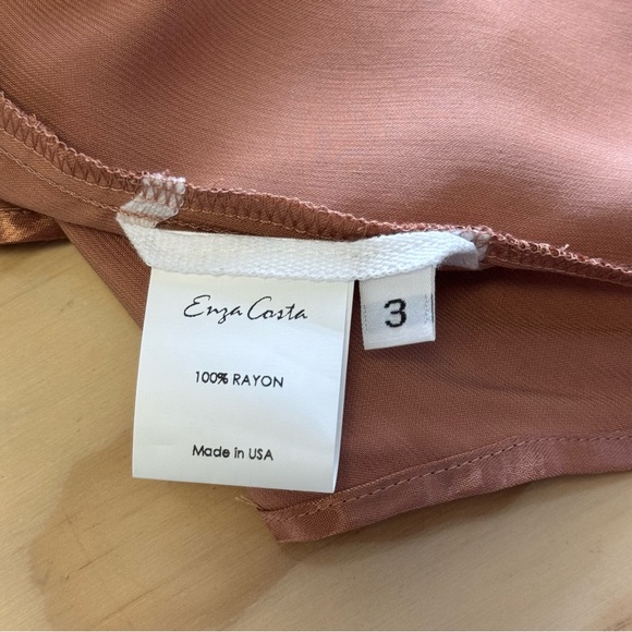 Enza Costa Satin Strappy Satin Swing Style Camisole Bronze Large - Picture 7 of 11